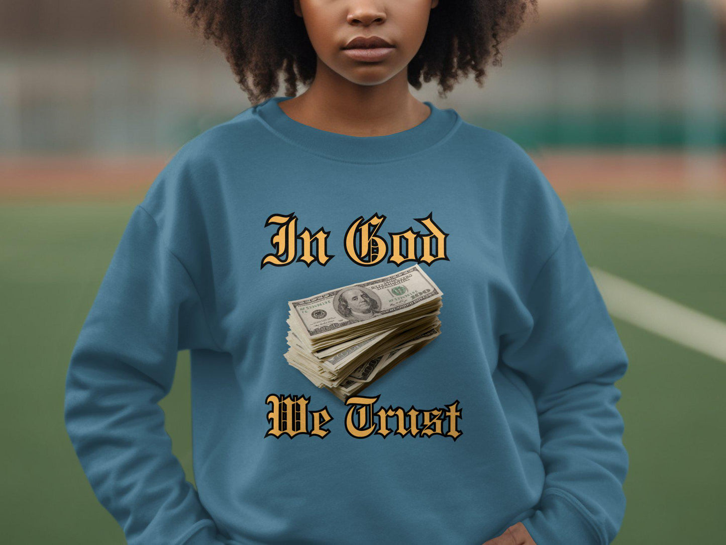 In God We Trust T-Shirt, Money Stack Graphic Tee, Unique Design Shirt, Trendy Casual Wear, Spiritual Fashion Statement, Gift Idea