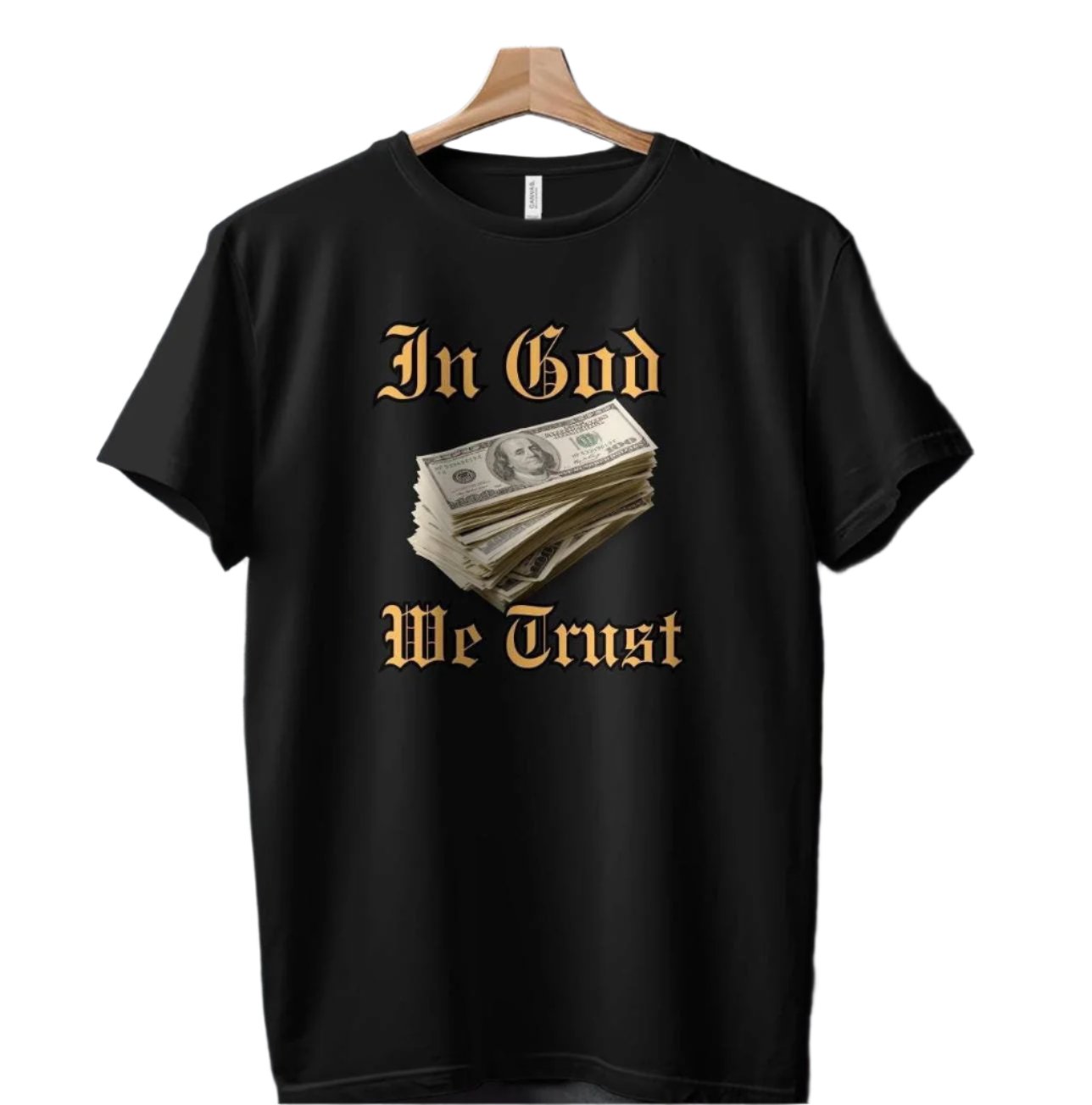 In God We Trust T-Shirt, Money Stack Graphic Tee, Unique Design Shirt, Trendy Casual Wear, Spiritual Fashion Statement, Gift Idea