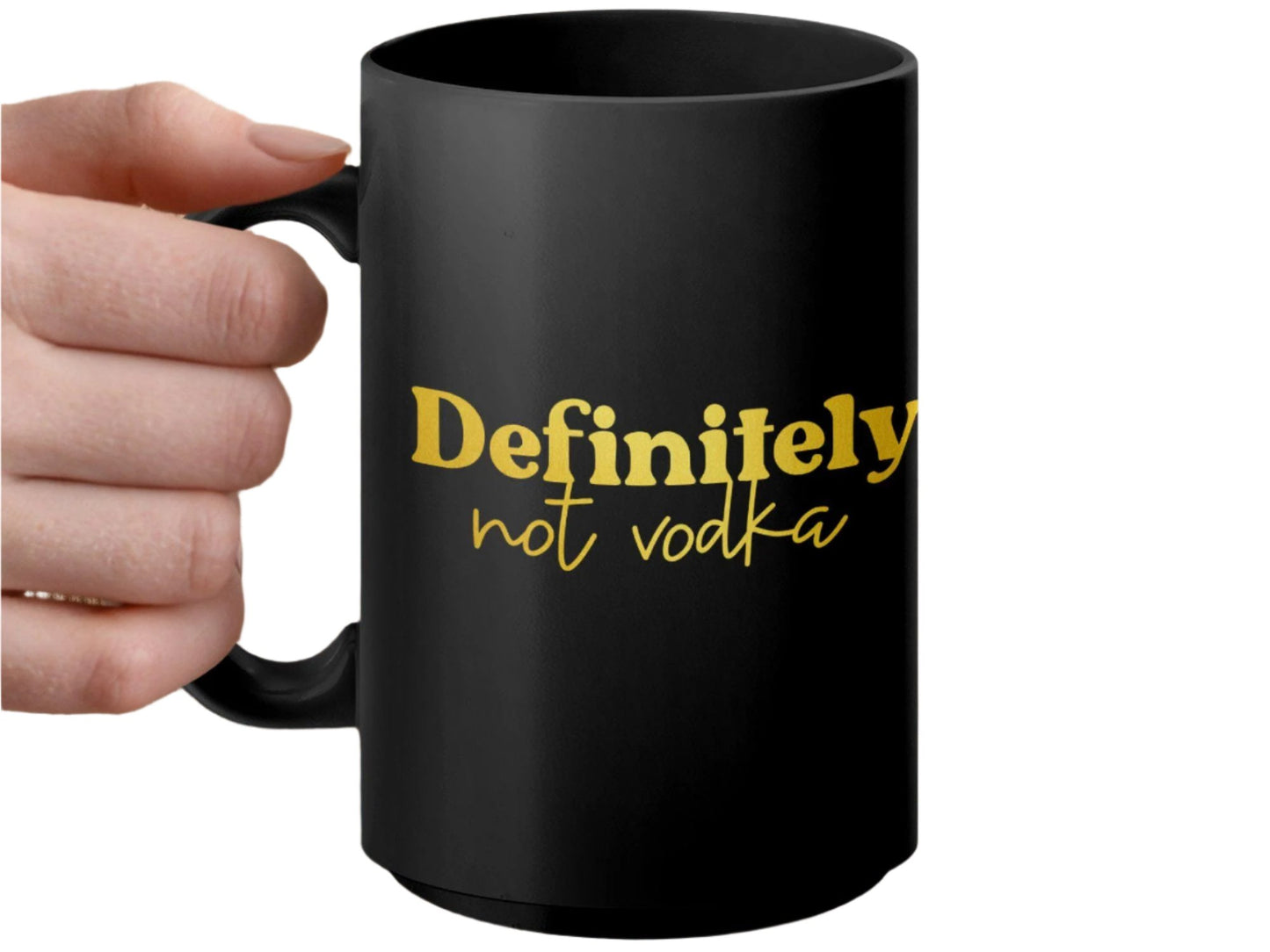 Funny Definitely Not Vodka Mug, Humorous Coffee Mug, Perfect Office Gift, Unique Drinking Joke, 11oz White Ceramic Cup