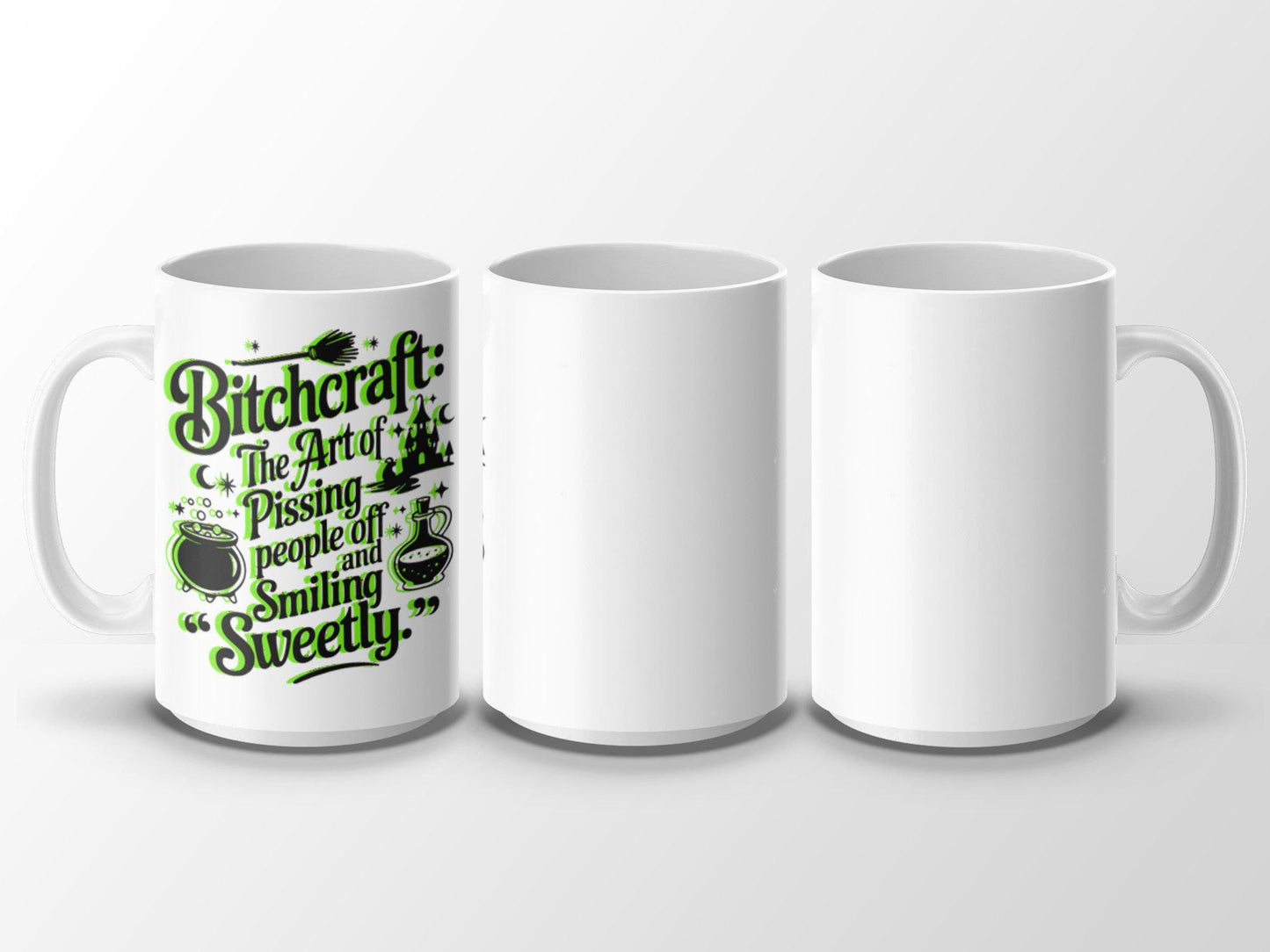 Funny Witch Mug Bitchcraft Quote Coffee Mug Sarcastic Humor Gift Unisex Gag Gift for Friends Coworkers Unique Novelty Mug