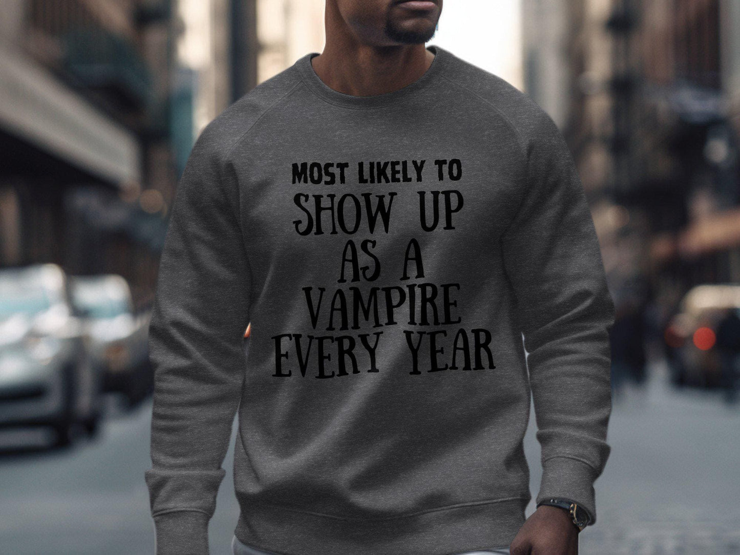 Most Likely to Show Up as a Vampire Every Year Halloween Shirt, Funny Halloween Costume T-Shirt, Vampire Lover Shirt, Halloween Tee