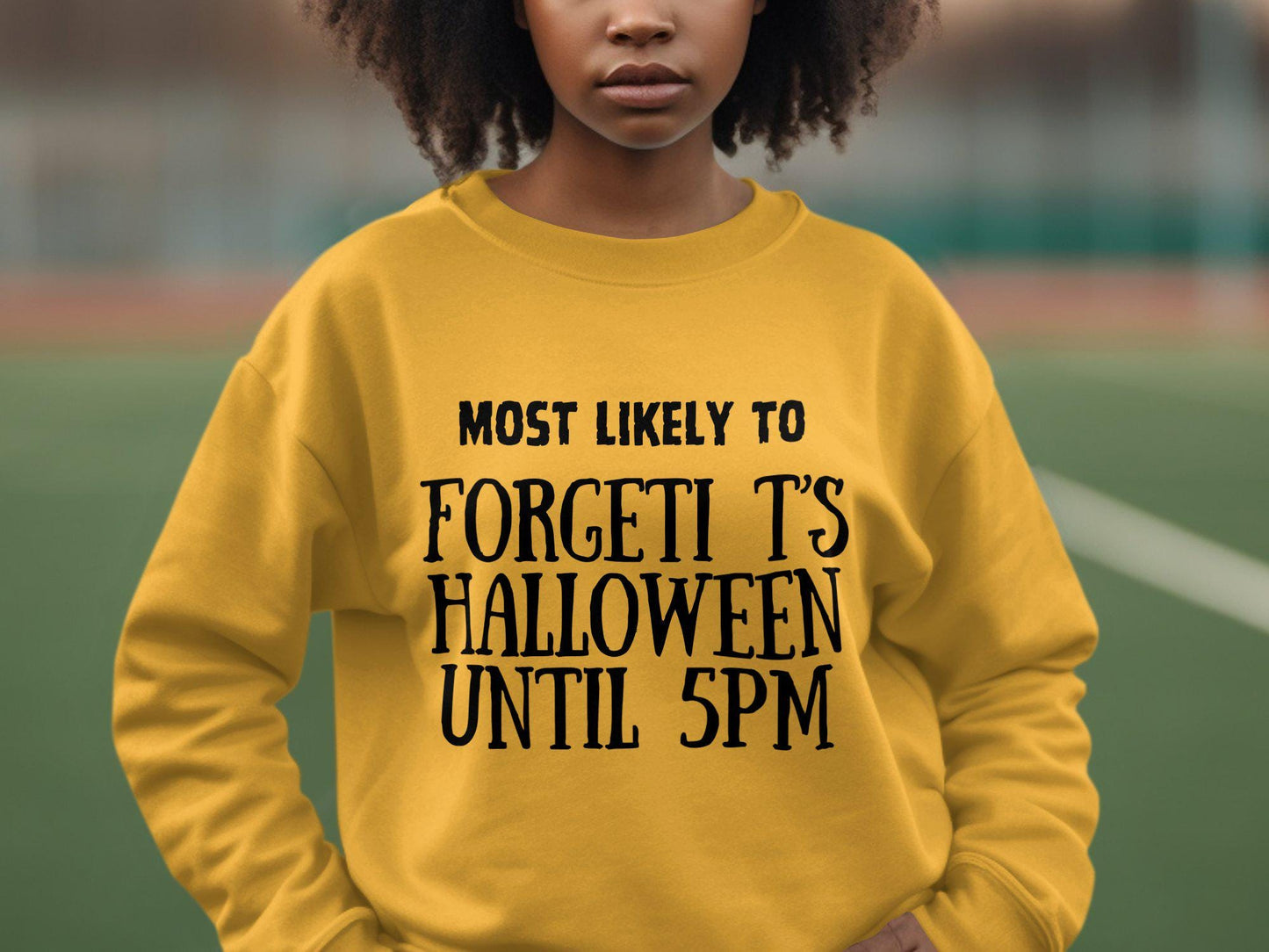 Most Likely to Forget It's Halloween Until 5PM T-Shirt, Funny Halloween Quote Shirt, Halloween Party Tee, Humor Graphic Tee, Halloween Top