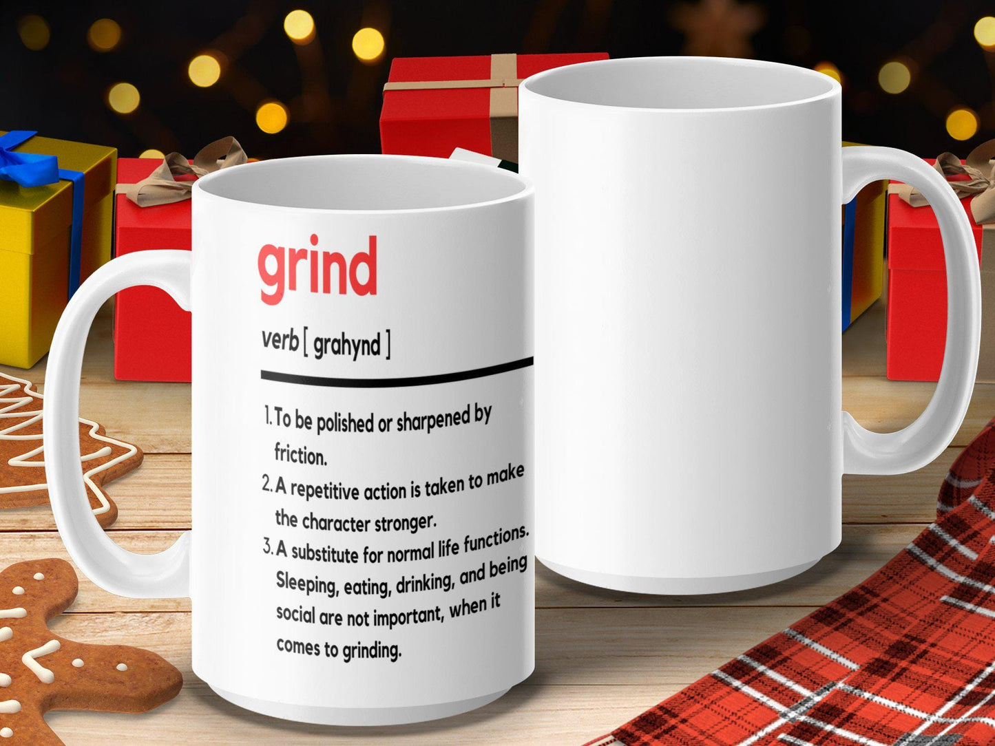 Grind Definition Mug, Funny Coffee Mug, Unique Gift Idea, Inspirational Mug, Morning Motivation, Humor Mug, Work from Home Essential