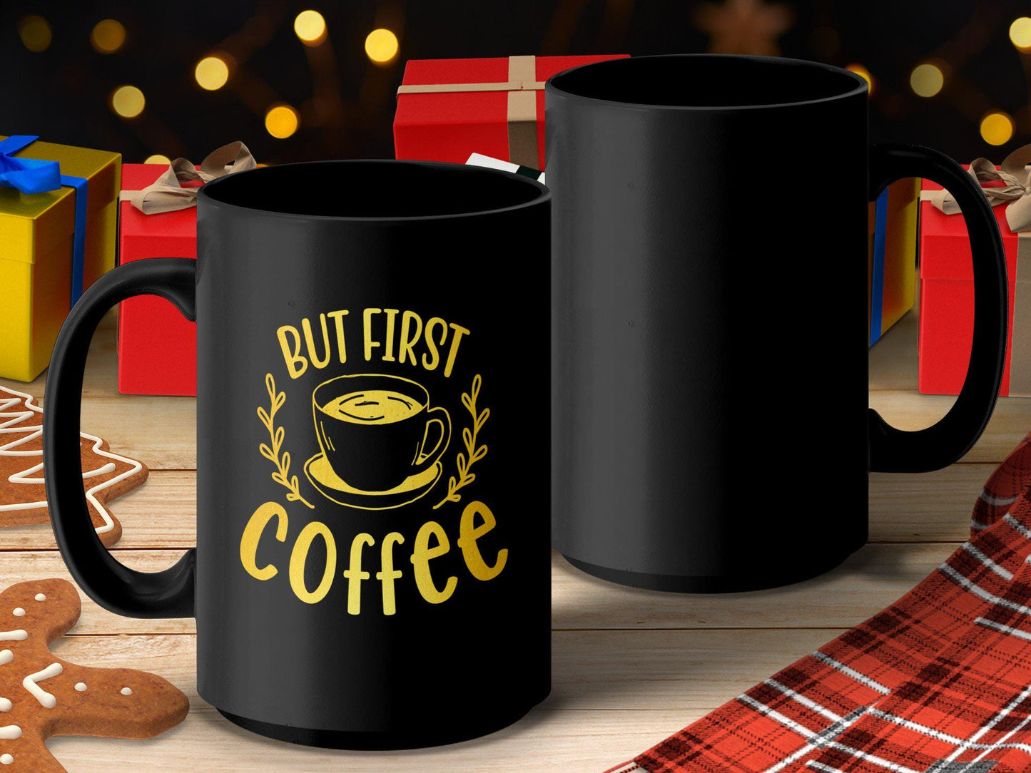 Coffee Lovers Mug, But First Coffee Cup, Funny Morning Mug, Yellow Coffee Cup, Gift for Coffee Drinkers, Cute Coffee Mug, Tea Cup