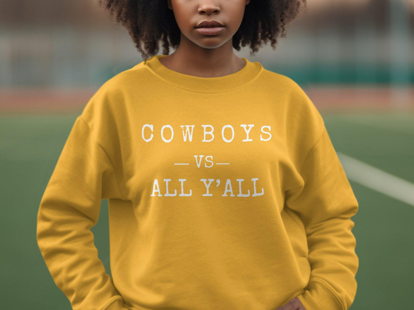 Cowboys vs All Y'all T-Shirt, Western Theme Graphic Tee, Fun Country Shirt, Southern Style Top, Casual Cowboy Fashion Tee
