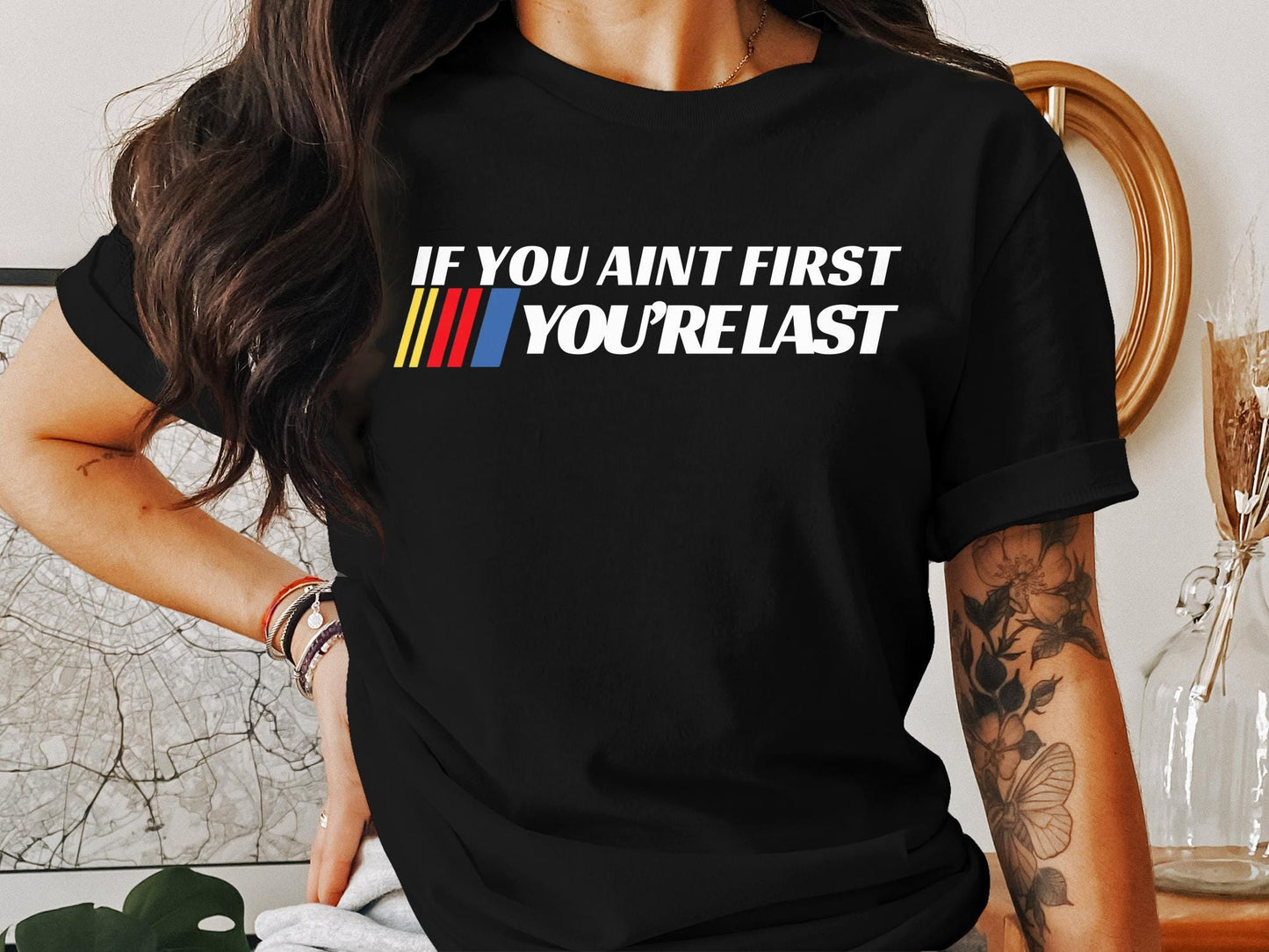 If You Aint First Your Last, Funny Movie Parody T Shirt, Race Fan Gift, Vintage Racing Apparel, Gift for him, Gift Ideas