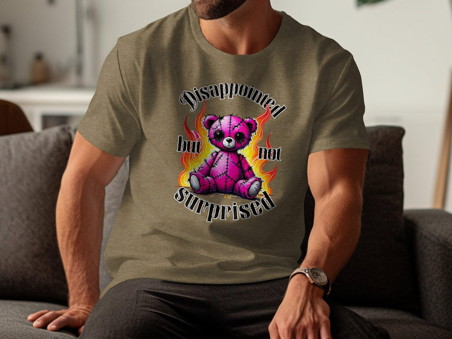 Cute Bear T-Shirt, Disappointed But Not Surprised, Funny Graphic Tee, Gift For Friends, Trendy Casual Top, Unisex Novelty Shirt