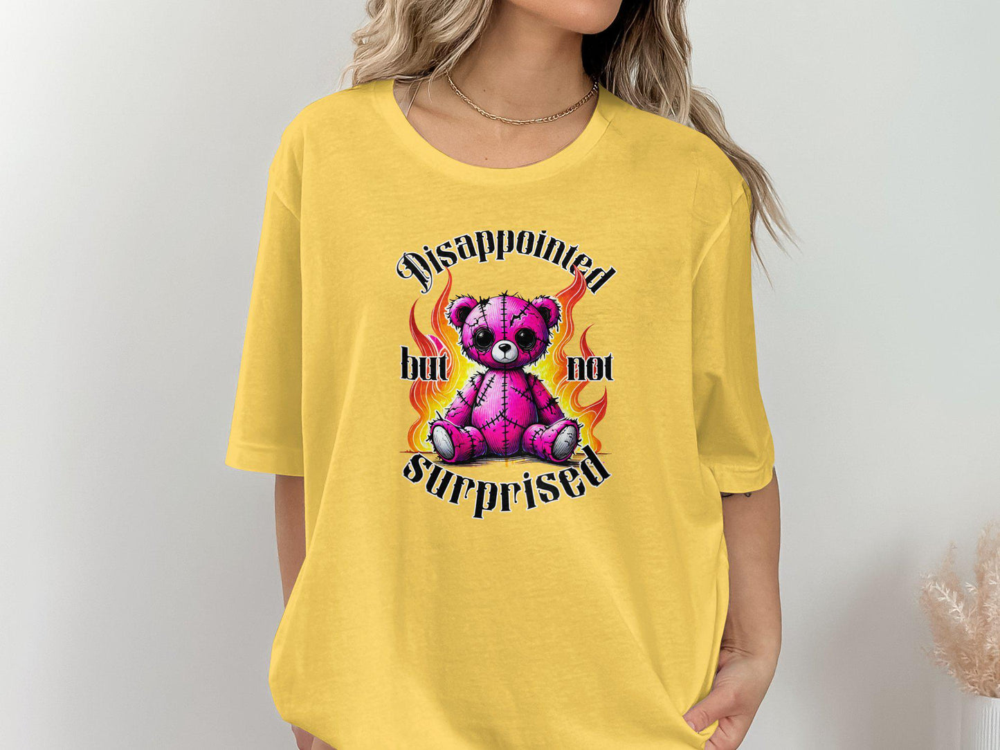 Cute Bear T-Shirt, Disappointed But Not Surprised, Funny Graphic Tee, Gift For Friends, Trendy Casual Top, Unisex Novelty Shirt