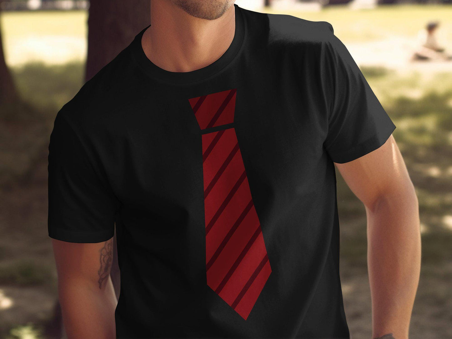 Stylish Red Striped T-Shirt, Fashionable Graphic Tee, Casual Wear for Every Occasion, Comfortable Unisex T-Shirt, Unique Gift Idea