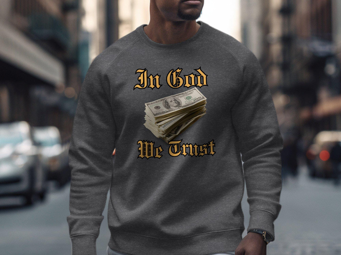 In God We Trust T-Shirt, Money Stack Graphic Tee, Unique Design Shirt, Trendy Casual Wear, Spiritual Fashion Statement, Gift Idea