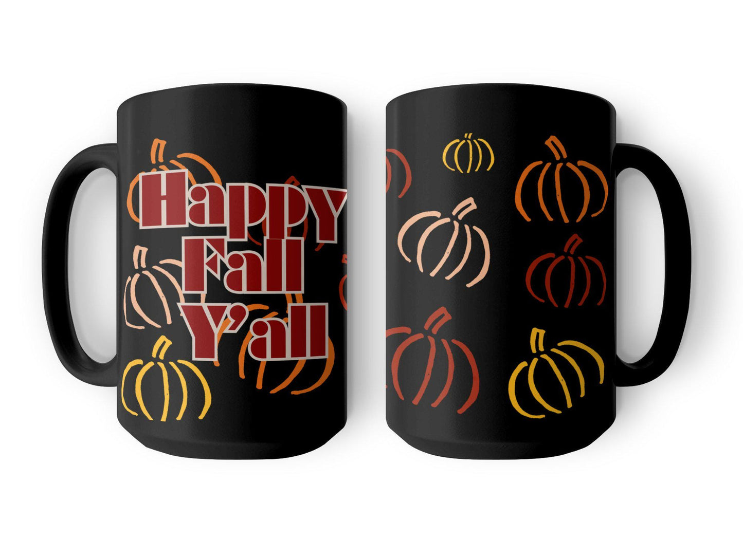 Happy Fall Y'all Mug, Fall Coffee Mug, Autumn Harvest Mug, Pumpkin Themed Mug, Fall Season Mug, Thanksgiving Mug Gift