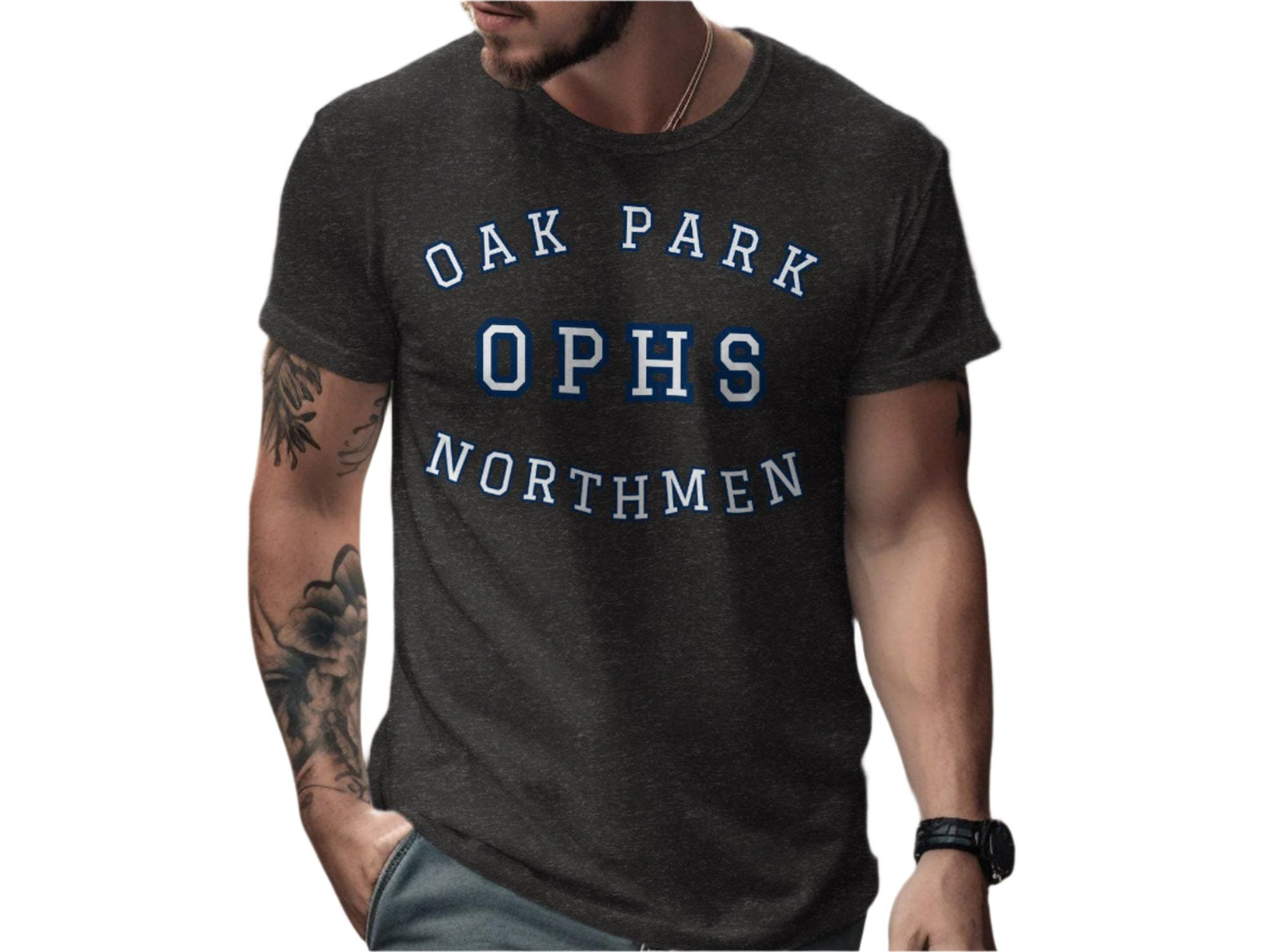 Oak Park Northmen OPHS T-Shirt, Vintage School Spirit Tee, Retro Athletic Shirt, Classic High School Apparel, Old School Sportswear