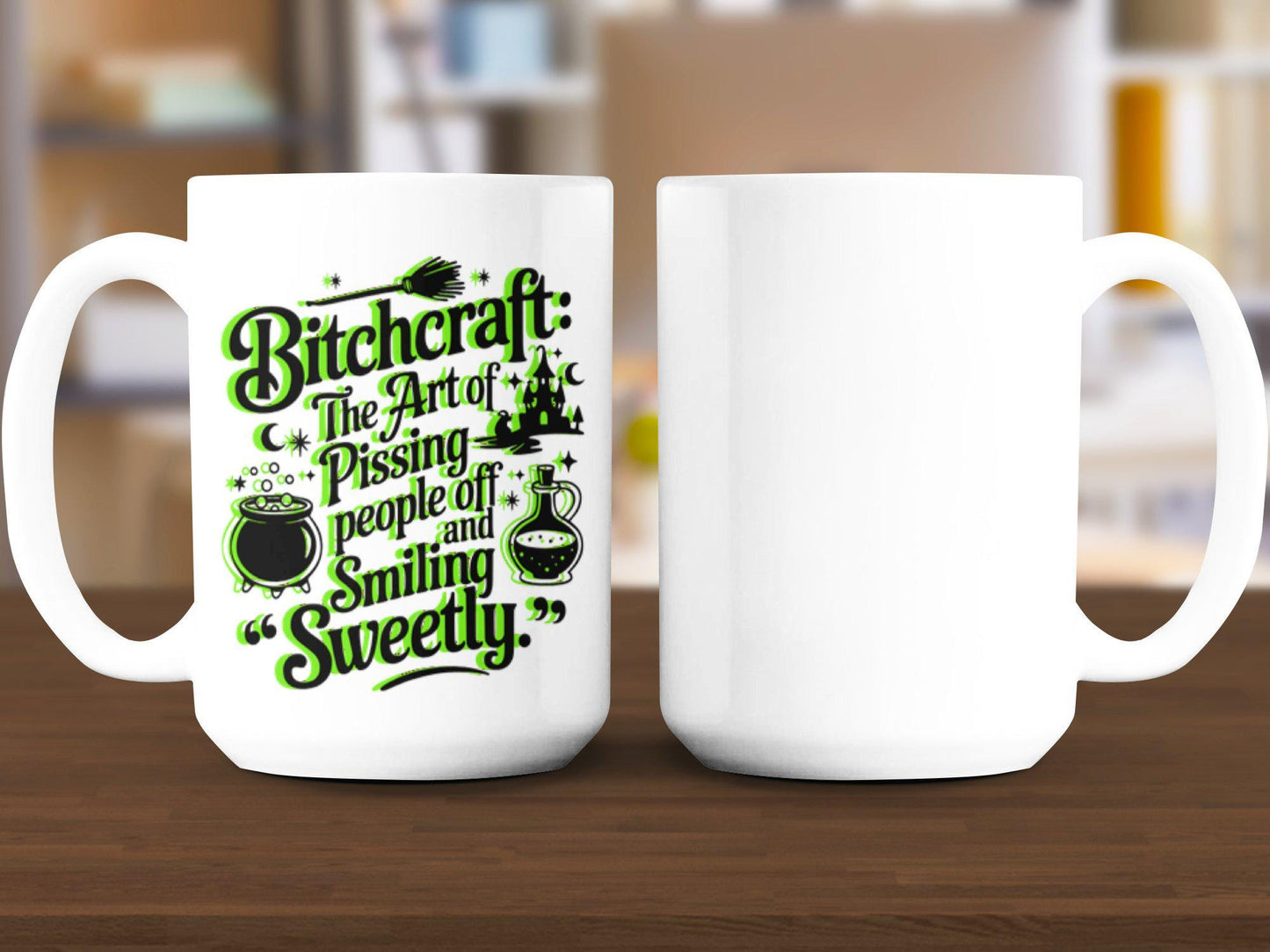 Funny Witch Mug Bitchcraft Quote Coffee Mug Sarcastic Humor Gift Unisex Gag Gift for Friends Coworkers Unique Novelty Mug