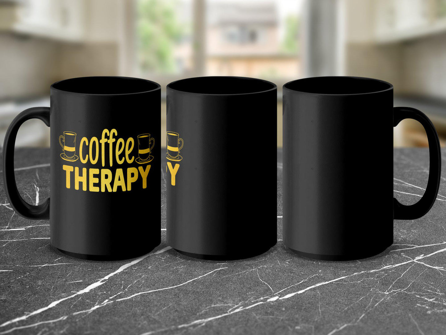 Coffee Therapy Mug, Funny Coffee Mug, Morning Coffee Mug, Coffee Lover Gift, Coffee Mug with Quote, Coffee Enthusiast Mug