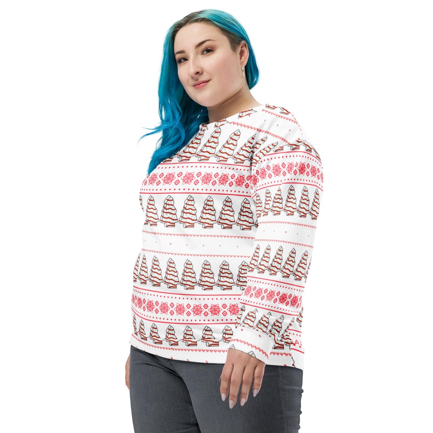 Christmas Cakes Ugly Sweater Design| Holiday Fun | Unisex Sweatshirt | White Elephant