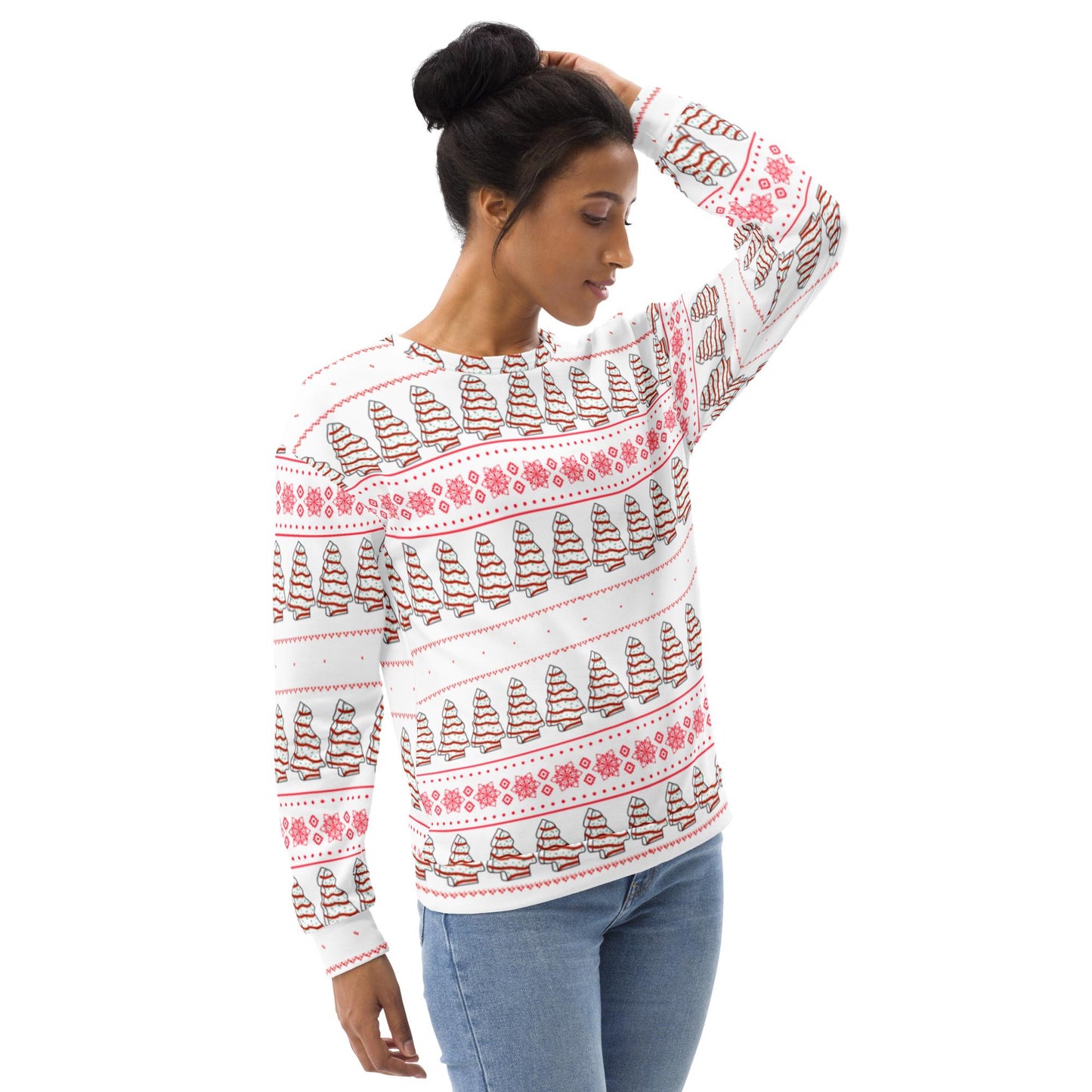 Christmas Cakes Ugly Sweater Design| Holiday Fun | Unisex Sweatshirt | White Elephant