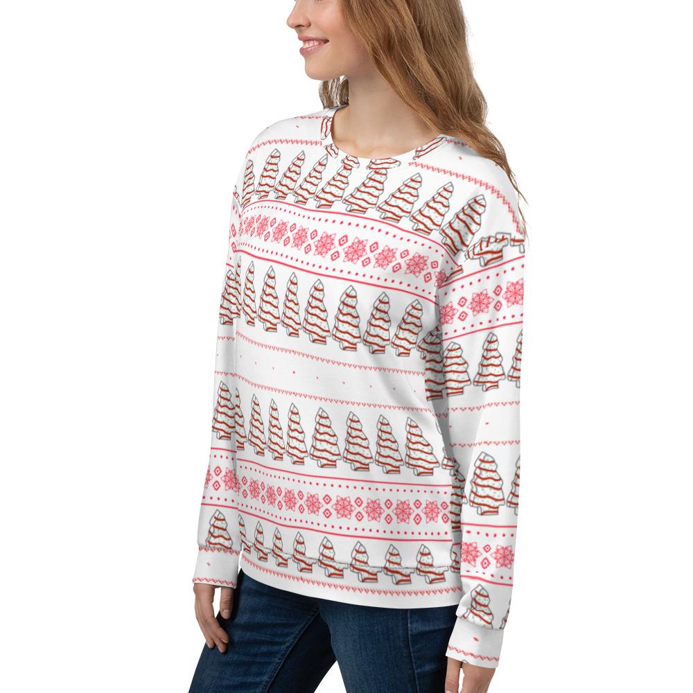 Christmas Cakes Ugly Sweater Design| Holiday Fun | Unisex Sweatshirt | White Elephant