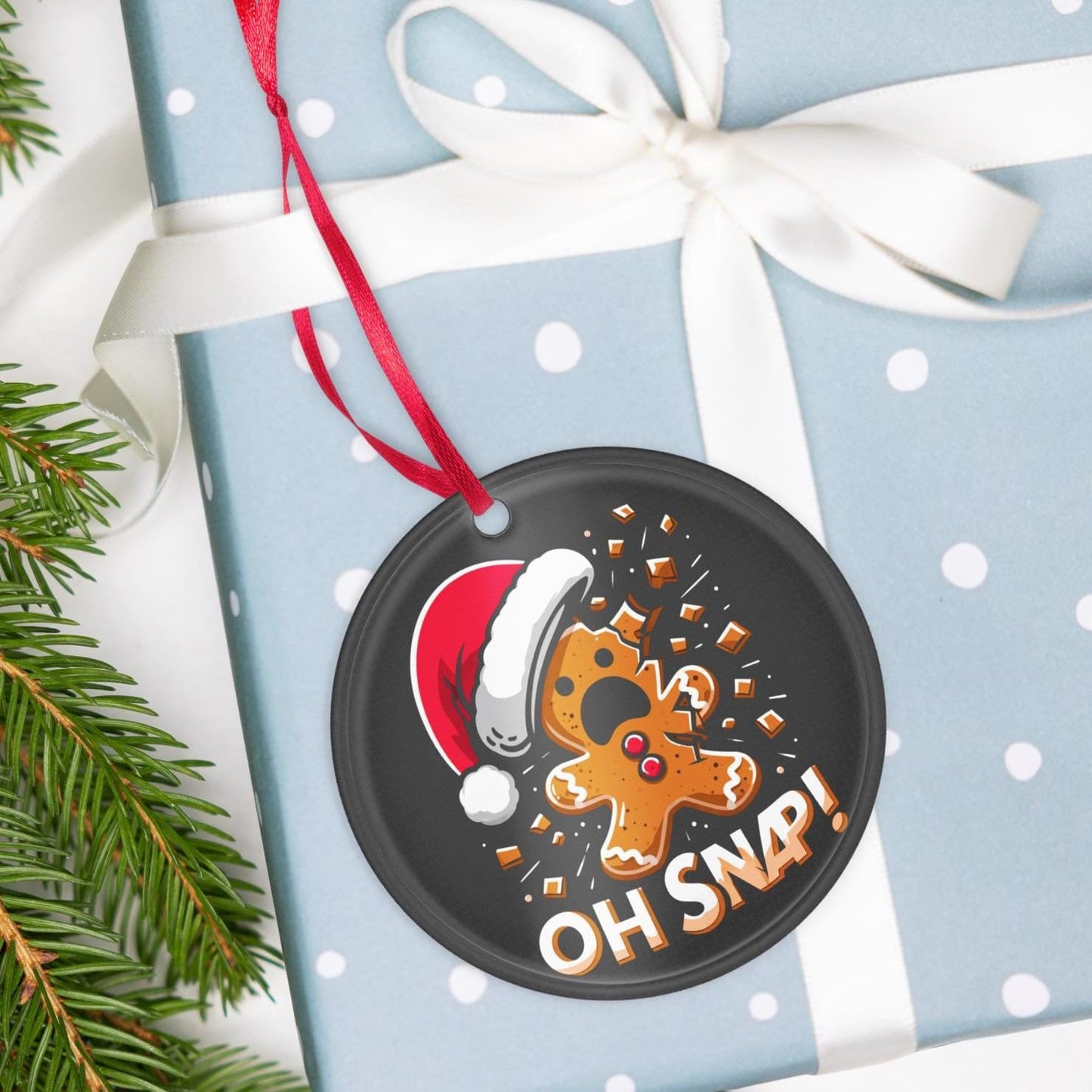 Oh Snap Gingerbread Cookie Ornament| Funny Christmas Acrylic ornament