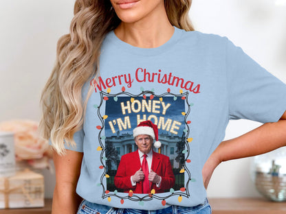 Merry Christmas Honey I'm Home Sweatshirt, Funny Holiday Gift, Unisex Ugly Xmas Sweater, Adult Shirt