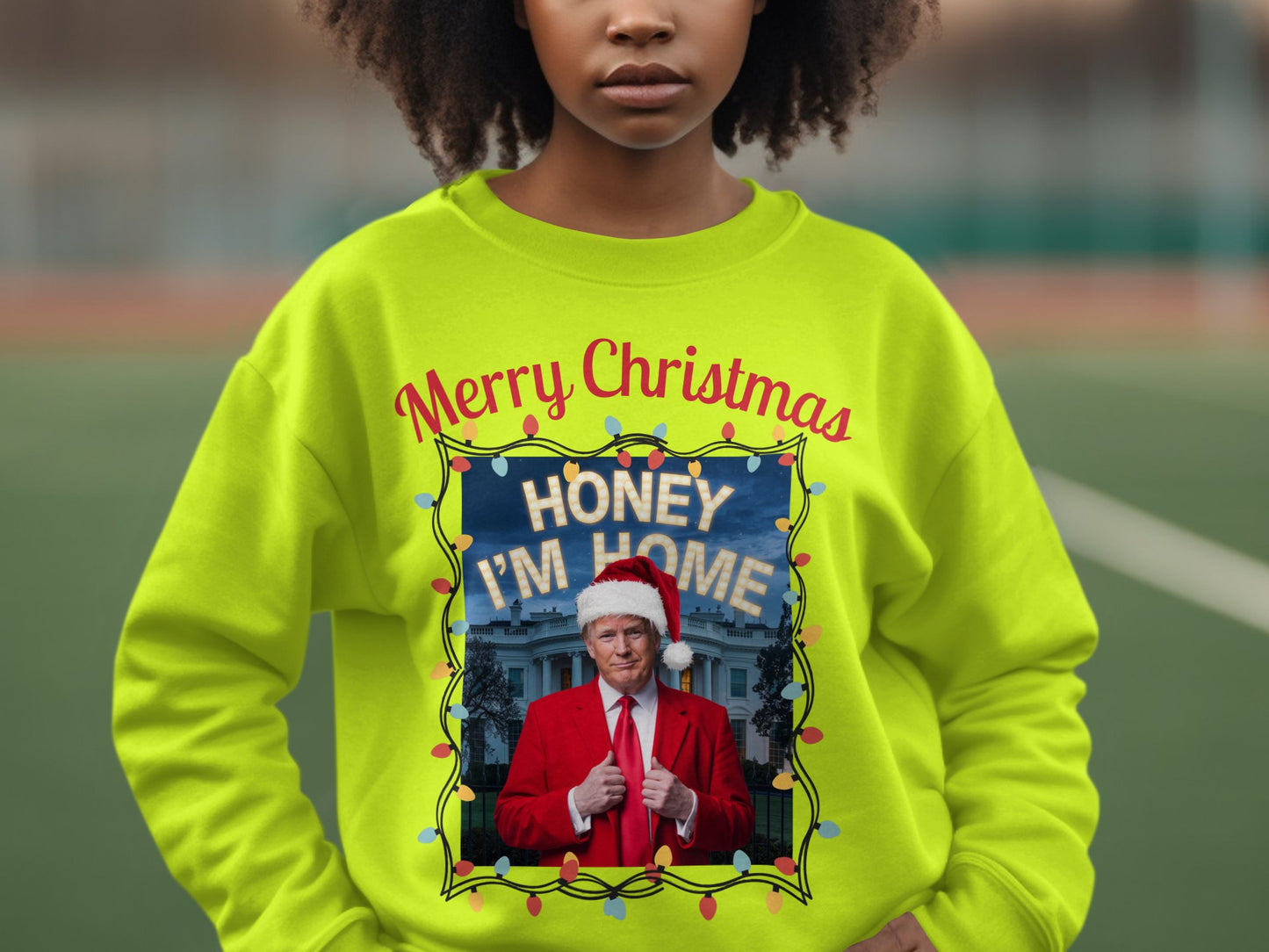 Merry Christmas Honey I'm Home Sweatshirt, Funny Holiday Gift, Unisex Ugly Xmas Sweater, Adult Shirt