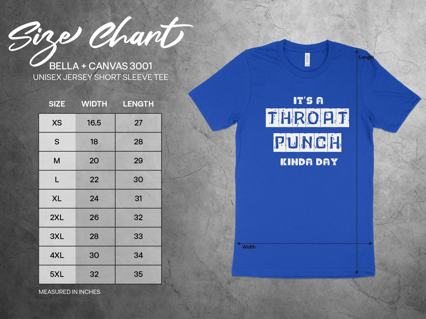 It's a THROAT PUNCH kinda day. Stylish Graphic Tee, Unisex T-Shirt with Unique Print, Casual Trendy Streetwear, High-Quality Cotton Top