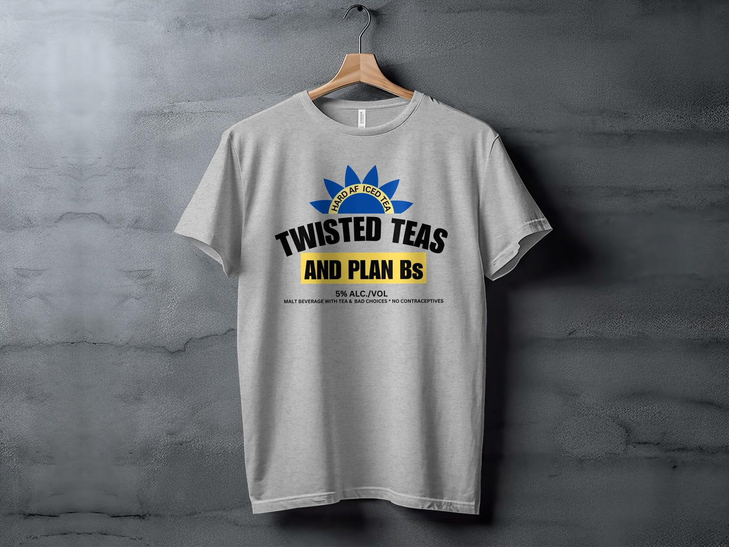 Twisted Teas and Plan Bs Logo T-Shirt, Hard AF Iced Tea Graphic Tee, Casual Drink Inspired Shirt