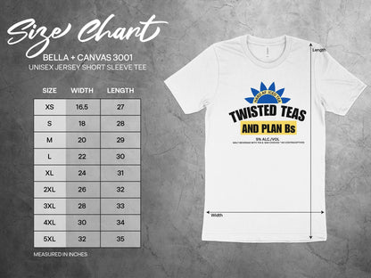 Twisted Teas and Plan Bs Logo T-Shirt, Hard AF Iced Tea Graphic Tee, Casual Drink Inspired Shirt