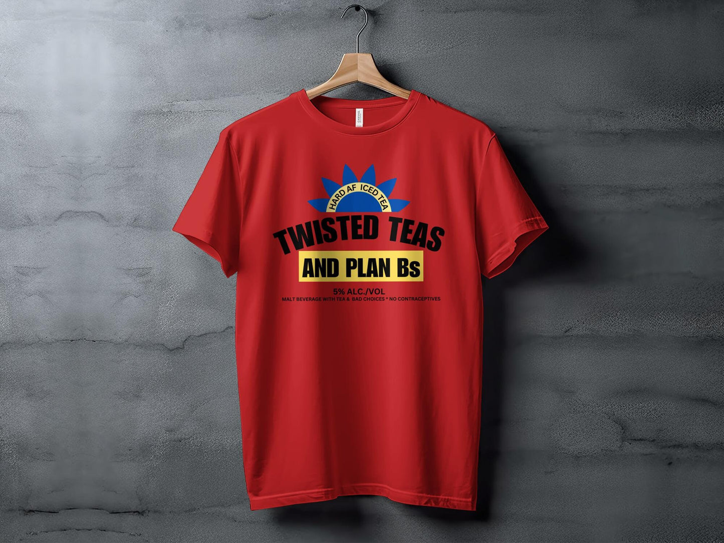 Twisted Teas and Plan Bs Logo T-Shirt, Hard AF Iced Tea Graphic Tee, Casual Drink Inspired Shirt