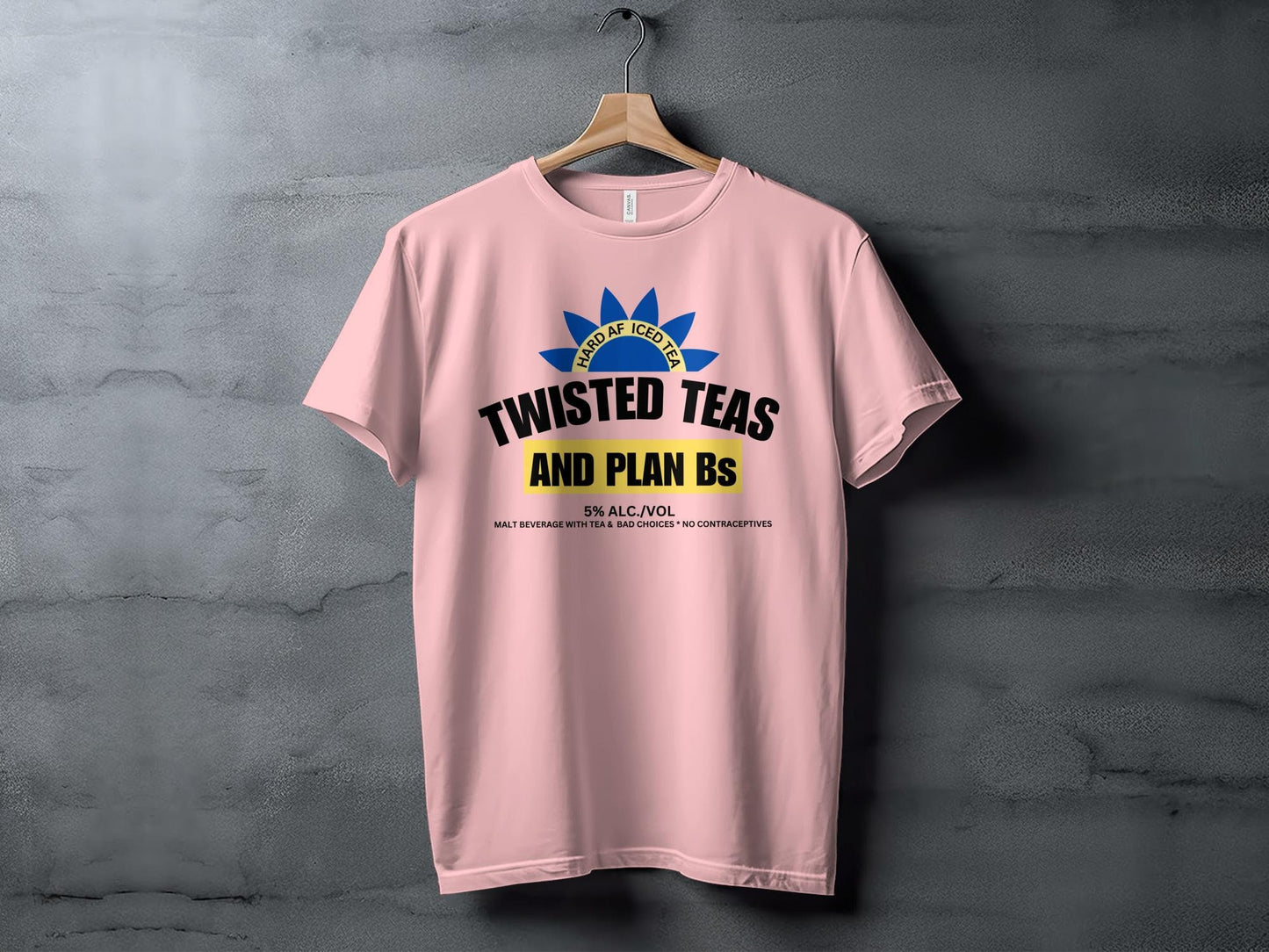 Twisted Teas and Plan Bs Logo T-Shirt, Hard AF Iced Tea Graphic Tee, Casual Drink Inspired Shirt