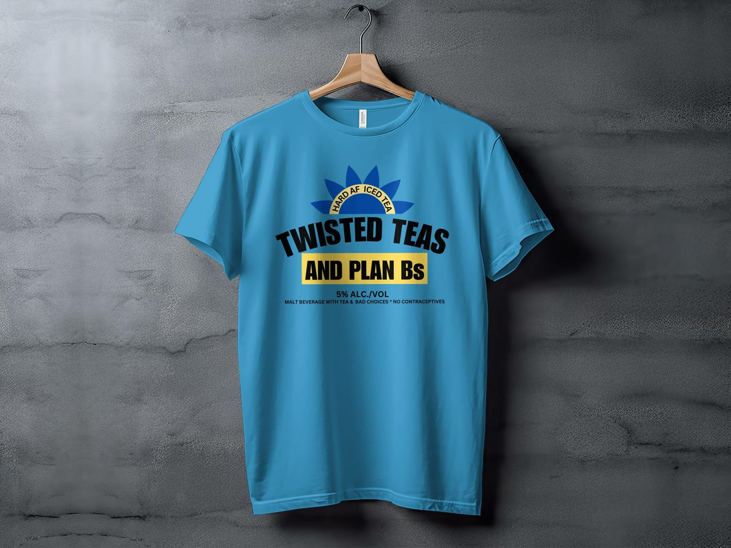 Twisted Teas and Plan Bs Logo T-Shirt, Hard AF Iced Tea Graphic Tee, Casual Drink Inspired Shirt