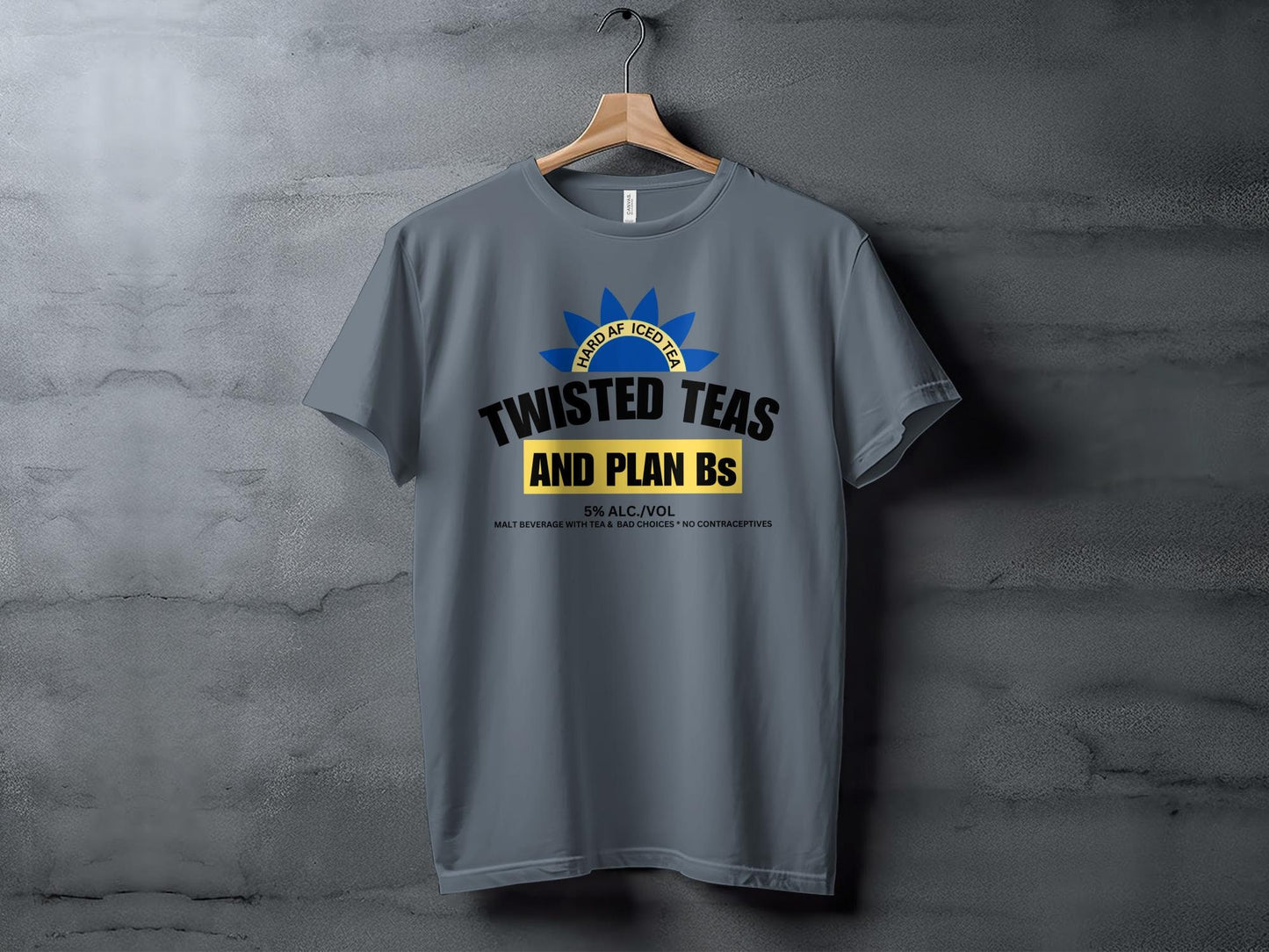 Twisted Teas and Plan Bs Logo T-Shirt, Hard AF Iced Tea Graphic Tee, Casual Drink Inspired Shirt