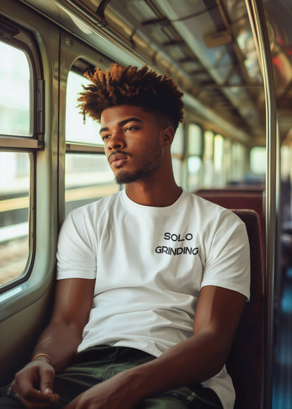 Solo Grinding T-Shirt, Gamer T-Shirt, Gaming Tee Shirt, Video Game Graphic Tee, Casual Wear, Unisex Gaming Shirt, Gift For Gamers