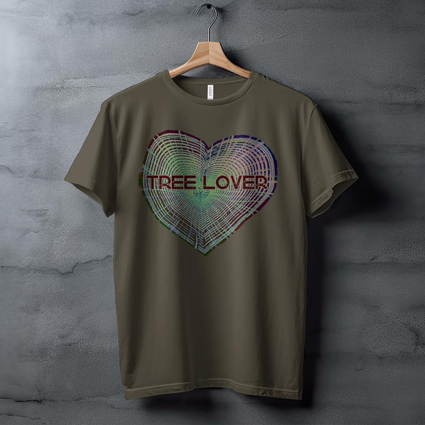 Tree Lover Heart Design T-Shirt, Nature Lover Gift, Eco-Friendly Tee, Unique Tree Rings Shirt, Environmentalist Apparel