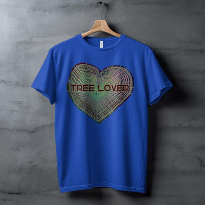 Tree Lover Heart Design T-Shirt, Nature Lover Gift, Eco-Friendly Tee, Unique Tree Rings Shirt, Environmentalist Apparel