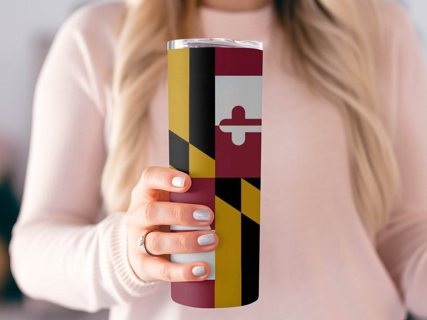 Maryland Flag Tumbler, State Pride Drinkware, Colorful Maryland Flag Design, Perfect Gift for Marylanders, Unique Souvenir Tumbler