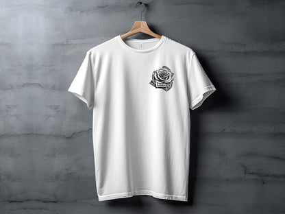 Money Rose Graphic Tee, Artistic Dollar Bill Rose T-Shirt, Unique Money Flower Design Shirt, Eye-Catching Floral Money Art Tee