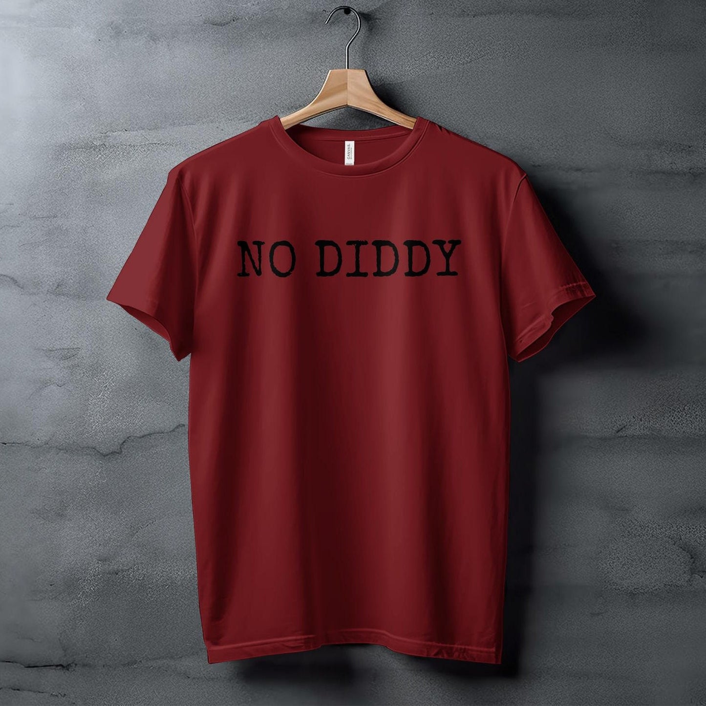 Funny Quote T-Shirt, No Diddy Text Shirt, Minimalist Statement Tee, Humorous Slogan Top, Casual Graphic Tee, Gift for Friends