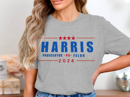 Harris 2024 Prosecutor vs Felon Just Another Tuesday T-Shirt, Political Campaign Tee, Humorous Election Shirt