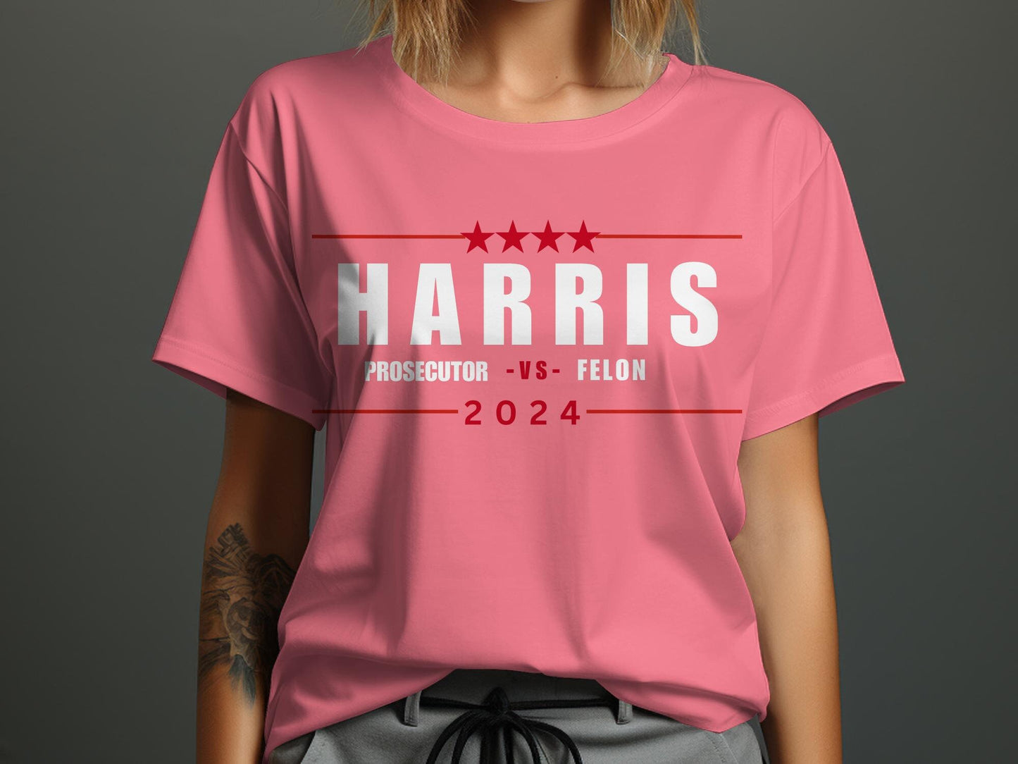 HARRIS 2024 Prosecutor vs Felon T-Shirt, Election Campaign Tee, Political Statement Shirt, Humor Graphic Tee, Presidential Election 2024