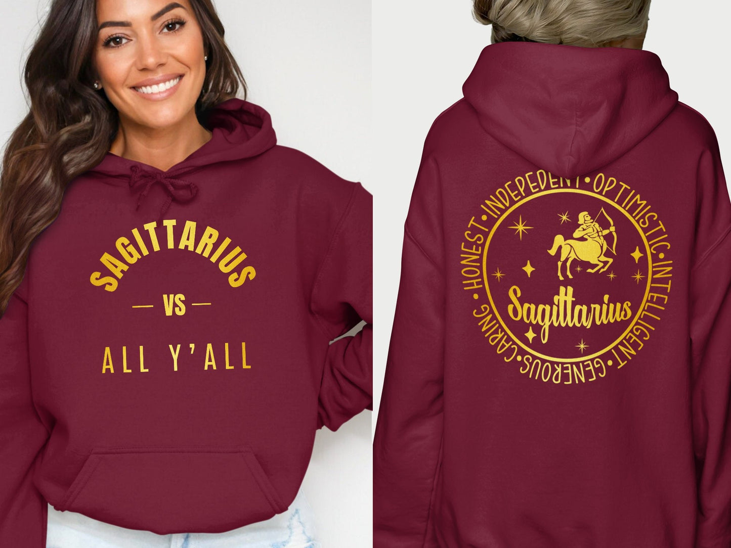 Sagittarius vs All Y'all T-Shirt or Hoodie, Astrology, Zodiac, Star Sign Shirt, Unique, Birthday Gift, Gift for him, Gift for her