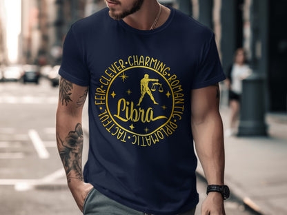 LIBRA Zodiac Sign T-Shirt, Astrological Horoscope,  Romantic Gift, Unique  Birthday Gift, Gift for him, Gift for her, LIBRA Season