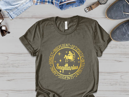 Sagittarius Zodiac Sign T-Shirt, Astrology Tee, Horoscope, Zodiac Apparel, Unique  Birthday Gift, Gift for him, Gift for her