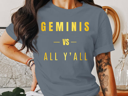 Geminis VS All Y'all T-Shirt or Hoodie, Astrology, Zodiac, Horoscope, Star Sign, Unique  Birthday Gift, Gift for him, Gift for her