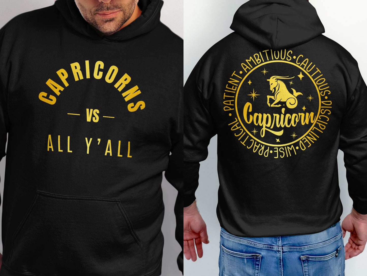 Capricorns VS All Y'all T-Shirt or Hoodie, Funny, Zodiac, Astrology, Horoscope, Enthusiast, Unique Birthday Gift, Gift for him, Gift for her