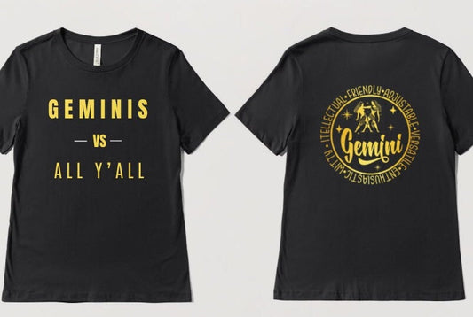 Geminis VS All Y'all T-Shirt or Hoodie, Astrology, Zodiac, Horoscope, Star Sign, Unique  Birthday Gift, Gift for him, Gift for her