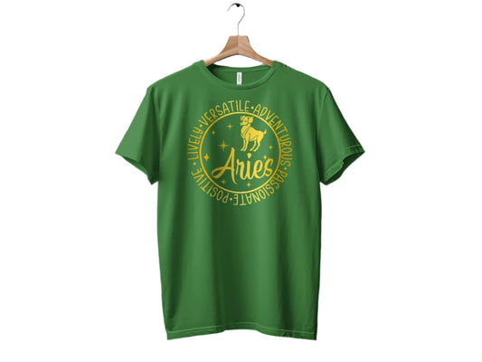 Aries Zodiac Sign T-Shirt, Astrological Graphic Tee Gift Unique  Birthday Gift, Gift for him, Gift for her