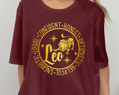 Leo Zodiac Sign T-Shirt, Horoscope Gift Tee, unique  Birthday Gift, Gift for him, Gift for her, Leo Season