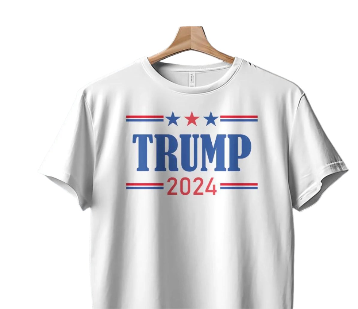 Trump 2024 T-Shirt, Political Campaign Shirt, Election 2024 Tee, Patriotic Graphic Tee, Presidential Support, Red White Blue Shirt