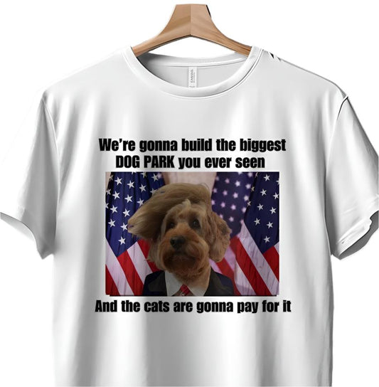 Funny Dog Park TShirt or Tanktop, Hilarious Pet Lover Gift, Unique Dog Owner Apparel, Build Dog Park Humor, Cute Dog with Suit Design