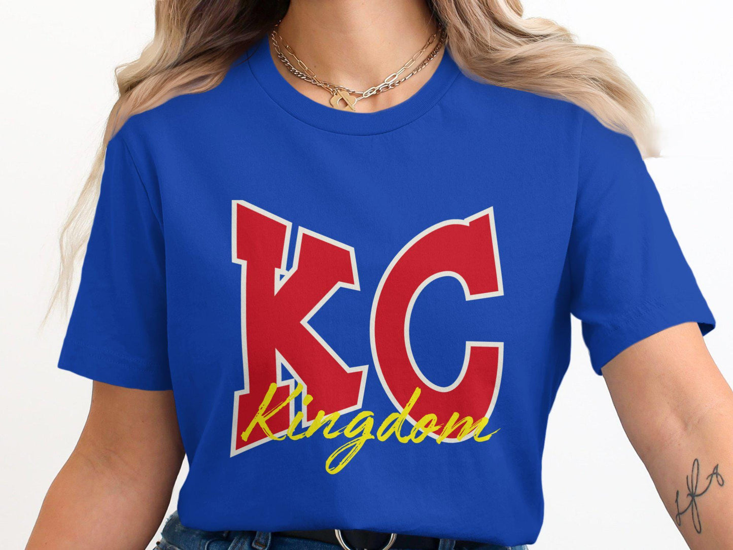 KC Kingdom T-Shirt, Bold Red Lettering, Perfect Fan Apparel, Unique KC Kingdom Design, Casual Wear, Comfortable Tee